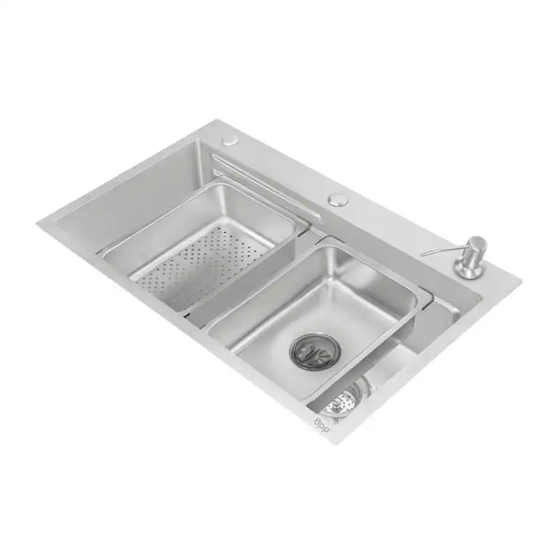 سینک باکسی تک لگن SPP+ مدل 4020 استیل 304 ابعاد 75×46 سانتی‌متر
