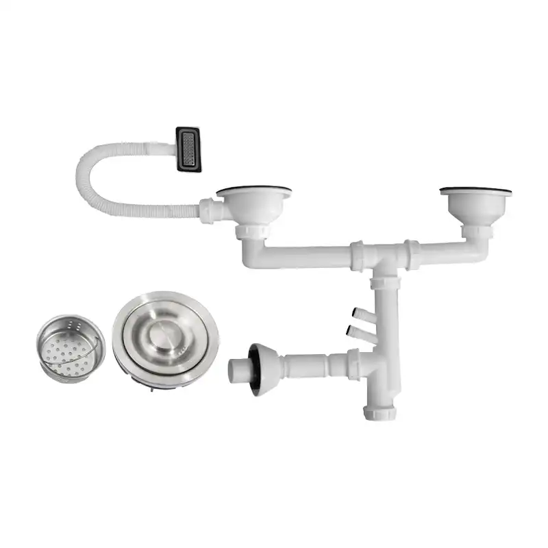 سیفون دو لگن گرد SPP+ مدل 8001 سفید